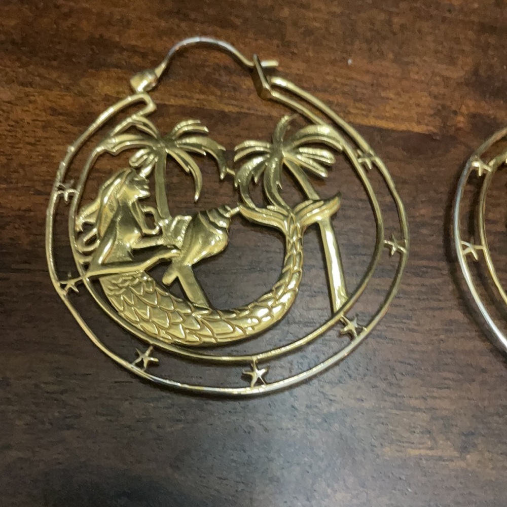 Pre- loved Spell Ocean Hoops AS IS - Picture 2 of 3